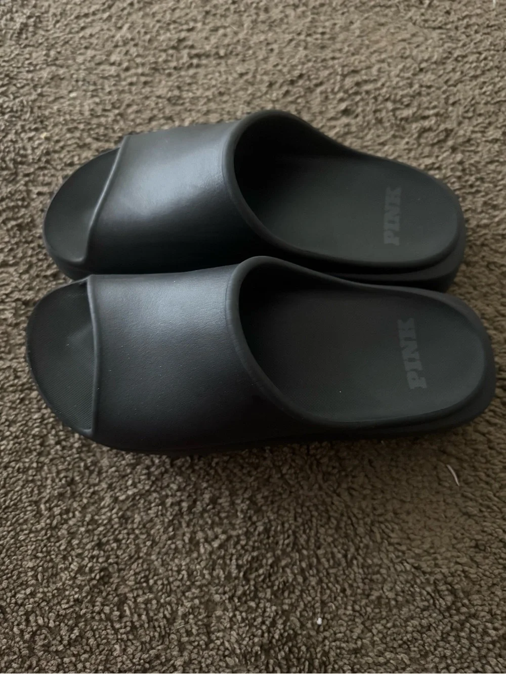 PINK Victoria's Secret Black Slide Sandals for Kids